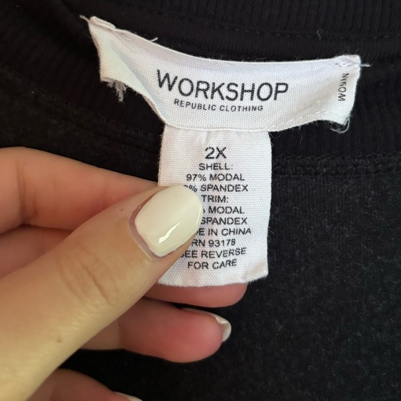 Workshop Republic Clothing Black Sweater with Red Hearts - Picture 2 of 4